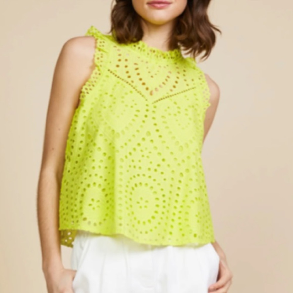 EYELET LACE TOP